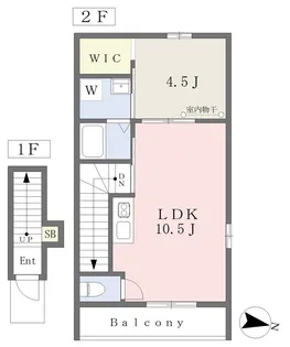 LUMIELE別府【203号室】の間取り