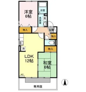 ガーデンコート A棟【105号室】の間取り