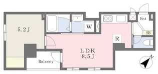 SCLふれあいの丘【502号室】の間取り