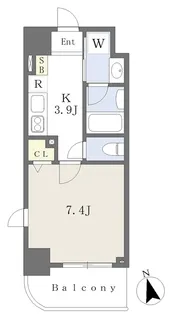 1Kの間取り画像