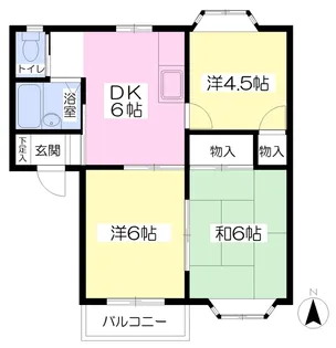 フォレスタS棟【201号室】の間取り