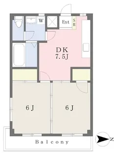 メゾンドロードRINA【201号室】の間取り