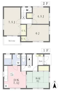 愛媛県松山市南吉田町【一戸建】の間取り