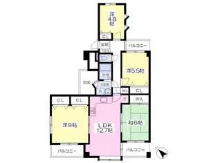 千葉県市川市平田3丁目【マンション】の間取り