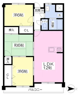 サンヒルズ筒井【205号室】の間取り