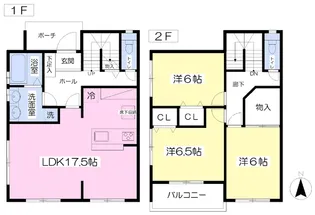 3LDKの間取り画像