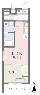 愛知県一宮市野口2丁目【アパート】の間取り