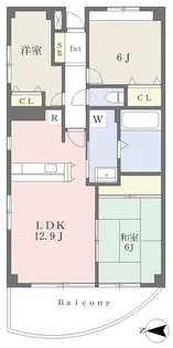 Land Mark【2403号室】の間取り