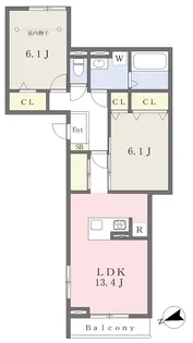 フェリシティ荒井【202号室】の間取り