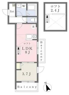 ピエブランⅢ【301号室】の間取り
