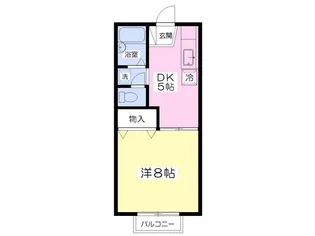 セジュール栄【105号室】の間取り