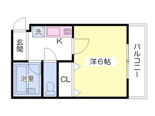 スカイロード御池【101号室】の間取り