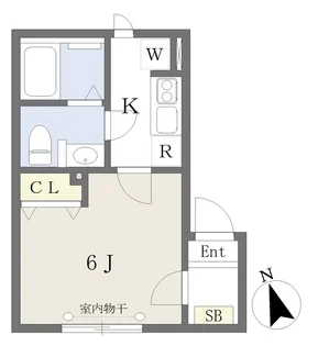 ロゼール【102号室】の間取り