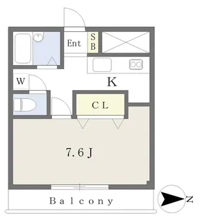プラザG&K【402号室】の間取り