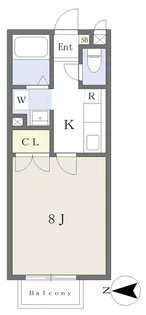 アーバン・ド・ジュネス錦町【202号室】の間取り