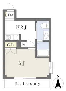 ツインクレスト童夢Ⅰ【303号室】の間取り