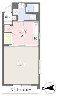 シェレナ朝生田【406号室】の間取り