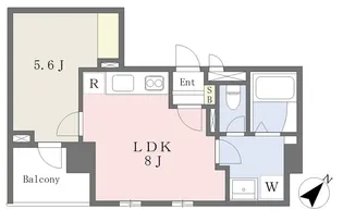 SCLふれあいの丘【604号室】の間取り