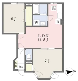 ヒューマンハイツ【103号室】の間取り