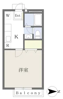 紅花ハイツ【102号室】の間取り