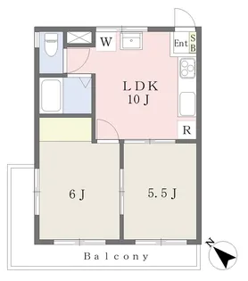 メゾンライラック【201号室】の間取り