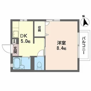 ディアス岡田【202号室】の間取り