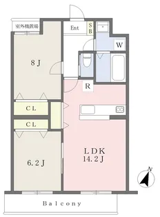 千葉県流山市東初石3丁目【マンション】の間取り