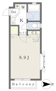ハイツスカラ【101号室】の間取り