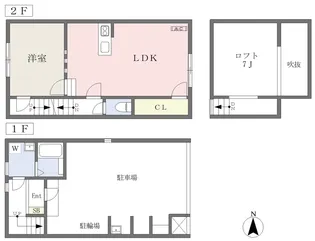 Garage D’s Kume【01号室】の間取り