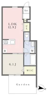 EARL’S COURT西垣生【106号室】の間取り