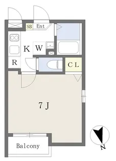 GRANQUAL KAWAGUCHI【201号室】の間取り