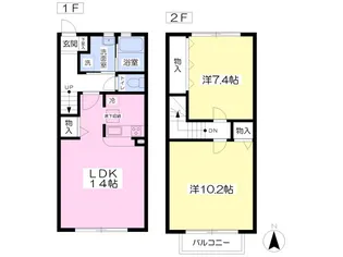 カナディアンハイツ【106号室】の間取り