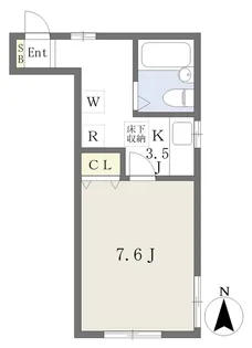 シルクコート真間【102号室】の間取り