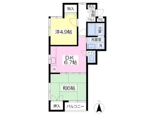 Villa FloraⅡ【203号室】の間取り