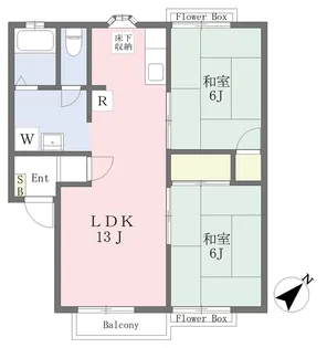 スワンレークA【105号室】の間取り