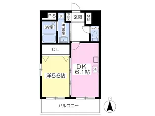 ヴェルメゾン御所西【702号室】の間取り