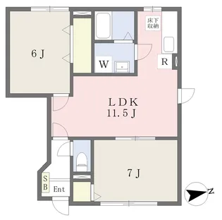 ヒューマンハイツ【105号室】の間取り
