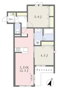 フォルトゥナ光Ⅱ【101号室】の間取り