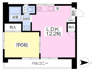 リバーフィールドⅠ【101号室】の間取り