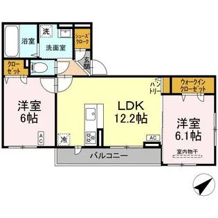 Blanc Cube(ブラン キューブ)【301号室】の間取り