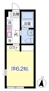 神奈川県横浜市神奈川区松ケ丘【アパート】の間取り