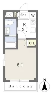 1Kの間取り画像