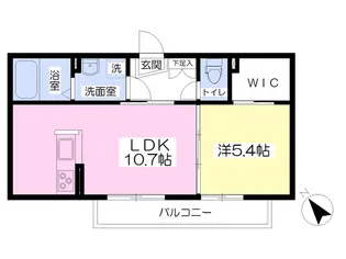 千葉県君津市郡1丁目【アパート】の間取り