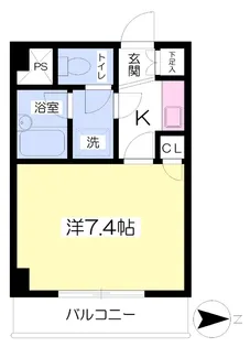 ヴィラ・アンソレイエ南江戸【506号室】の間取り