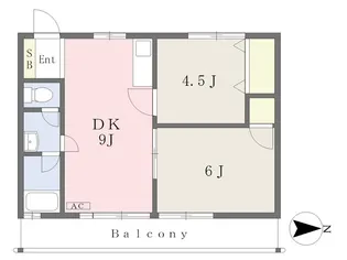 アイリッシュコート山越【201号室】の間取り