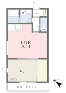 エルソル学研台【206号室】の間取り