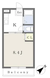 レジデンスつばさ【305号室】の間取り