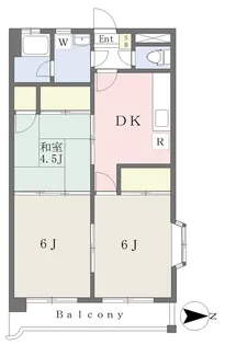 サウスタウンアサムラ【101号室】の間取り