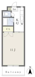 エンゼルコート21【402号室】の間取り
