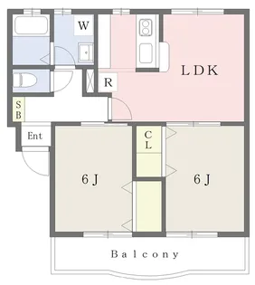 エクスバル・ファミーユ【202号室】の間取り